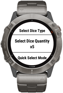 Dicey screen showing multiple dice rolled and summed result