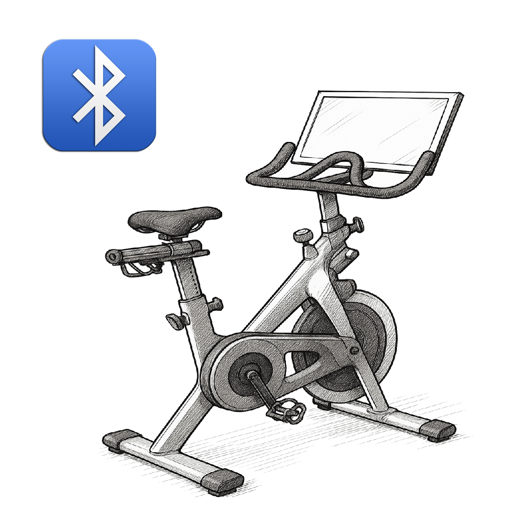 Illustration of an indoor bike workout