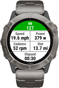 Main FTMS Biking workout screen