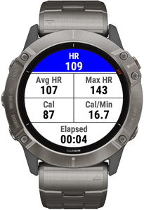 FTMS Biking screen with additional statistics