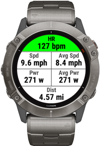 FTMS Elliptical screen showing speed and cadence
