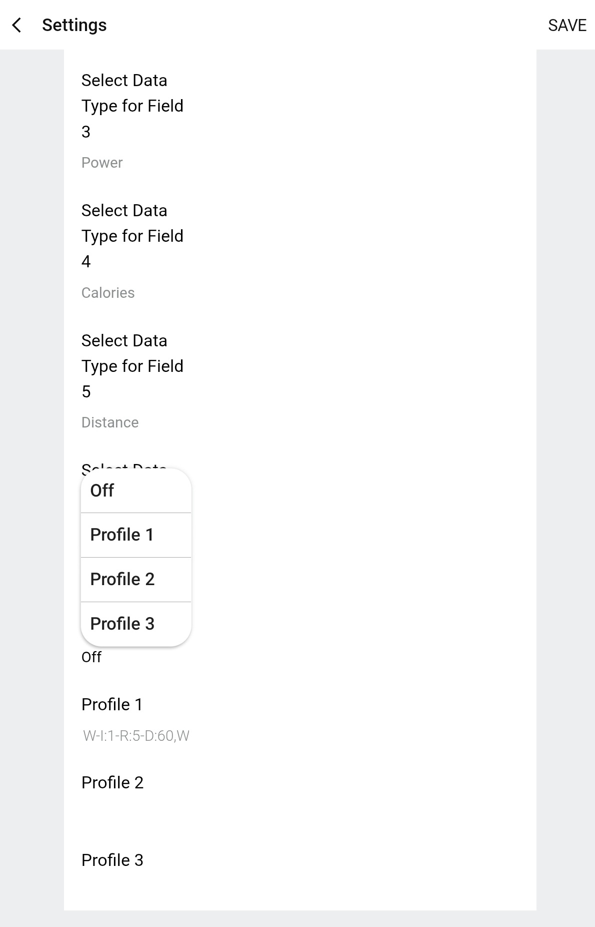 Profiles Configuration