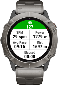 Main FTMS Rowing workout screen